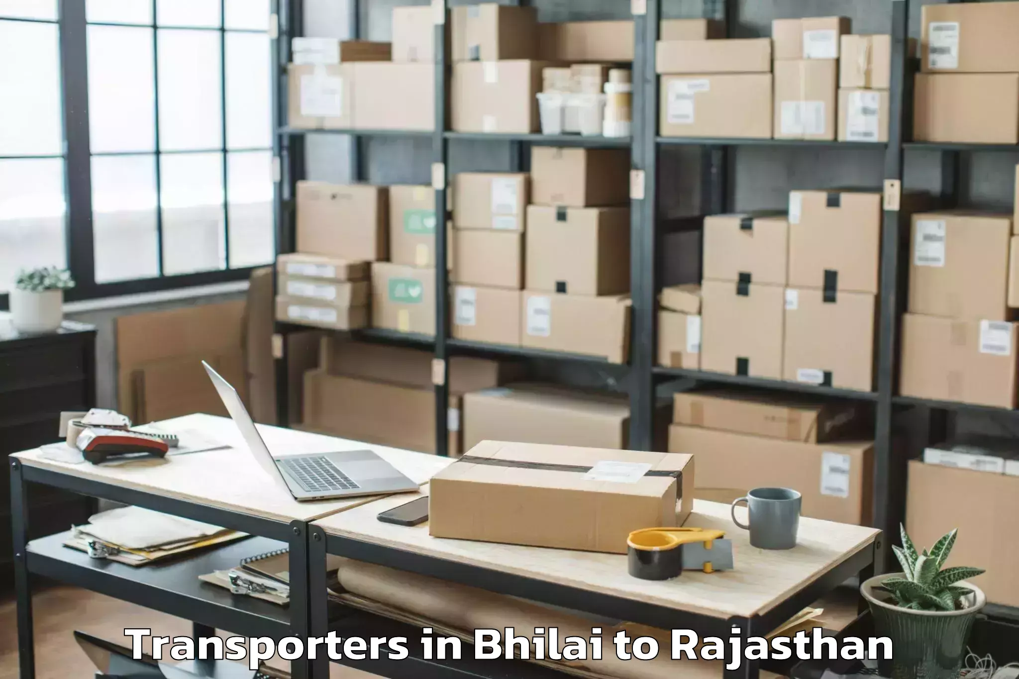 Top Bhilai to Jhadol Transporters Available